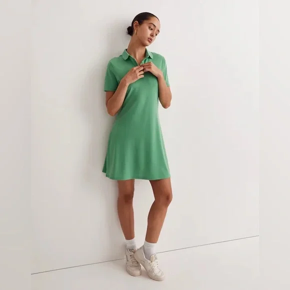 Outdoor Voices Birdie Polo Dress, Kelly Green - S Dresses Outdoor Voices Birdie Polo Dress, Kelly Green - S Dresses